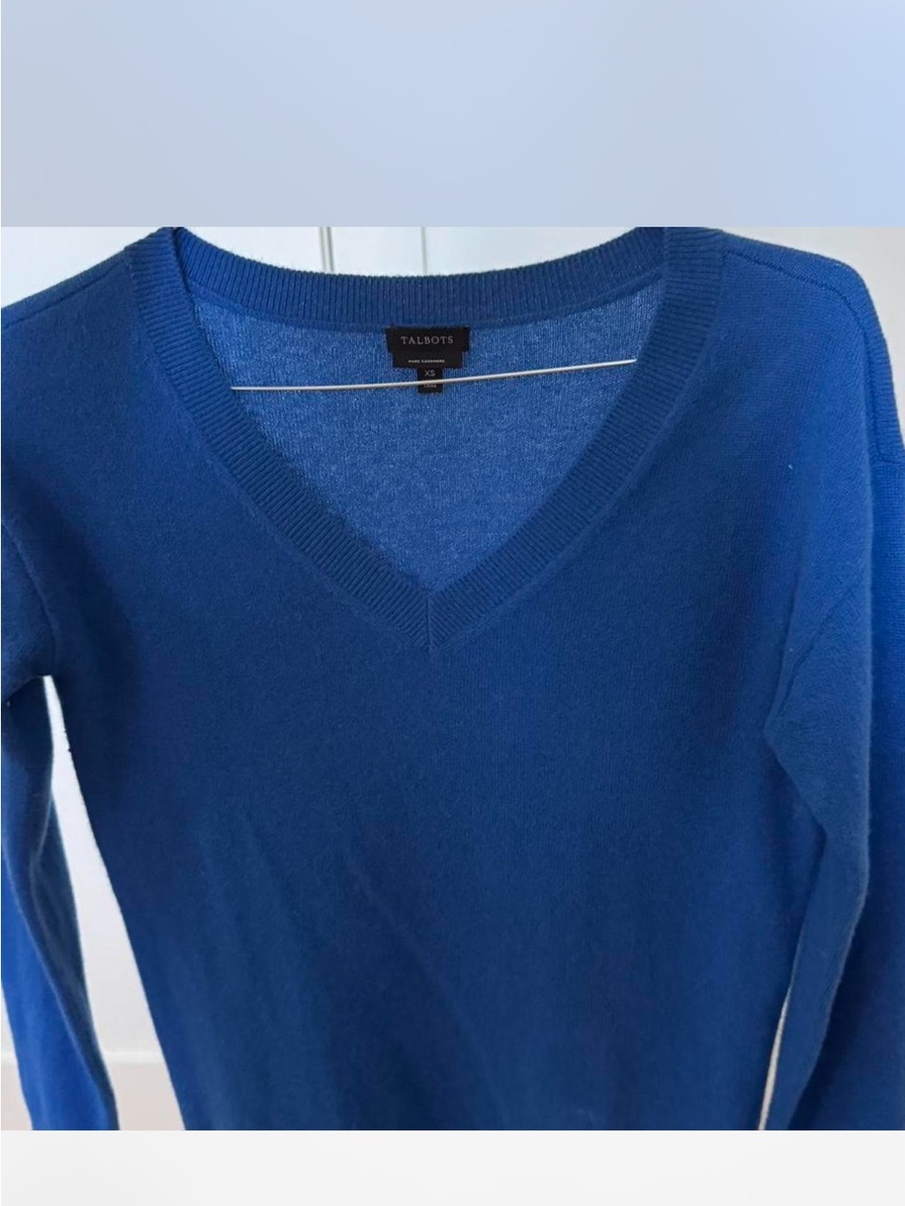 Talbots Women's V-Neck Sweater - Cobalt Blue